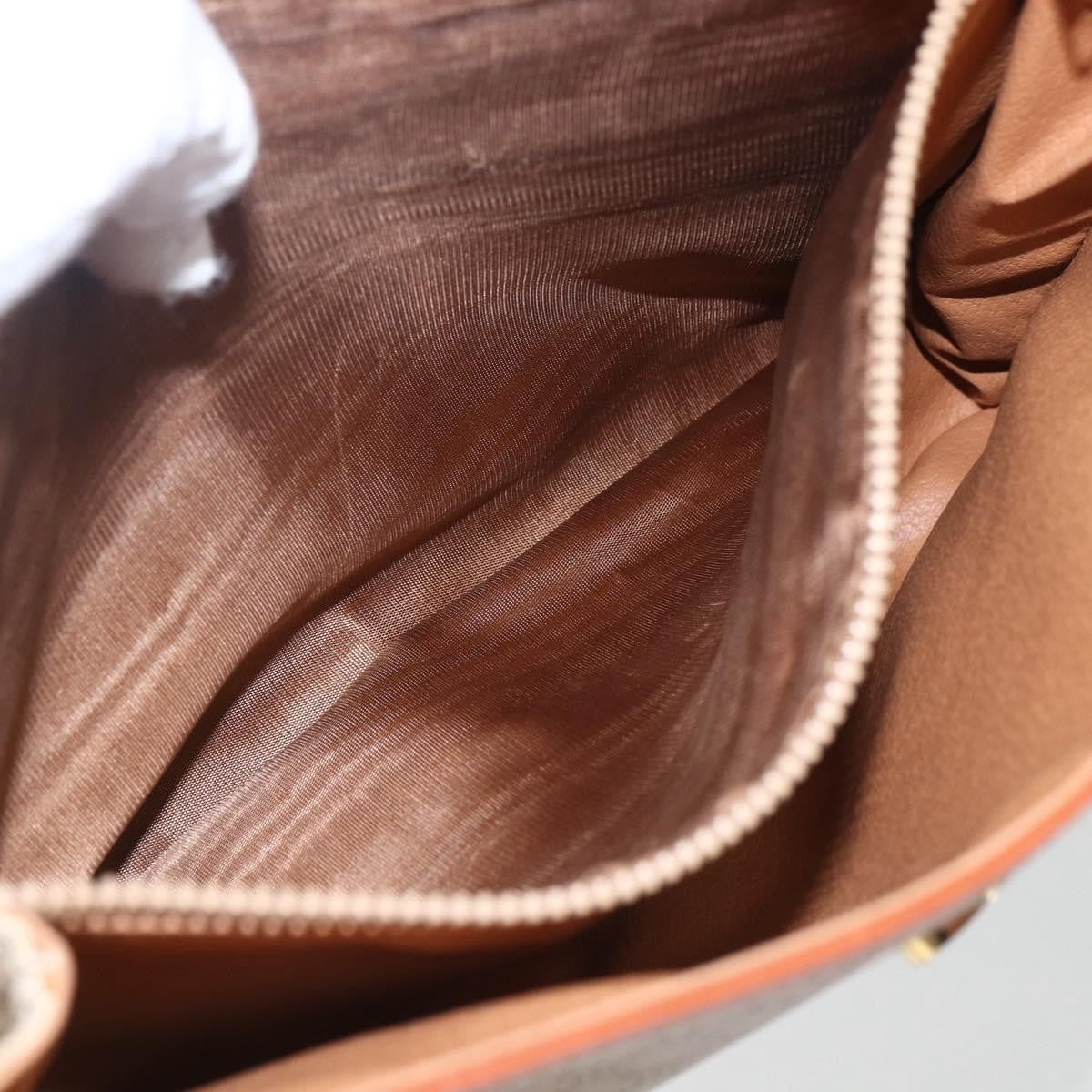 Celine Vintage Macadam Canvas And Leather Beige Canvas Handbag (Pre-Owned)