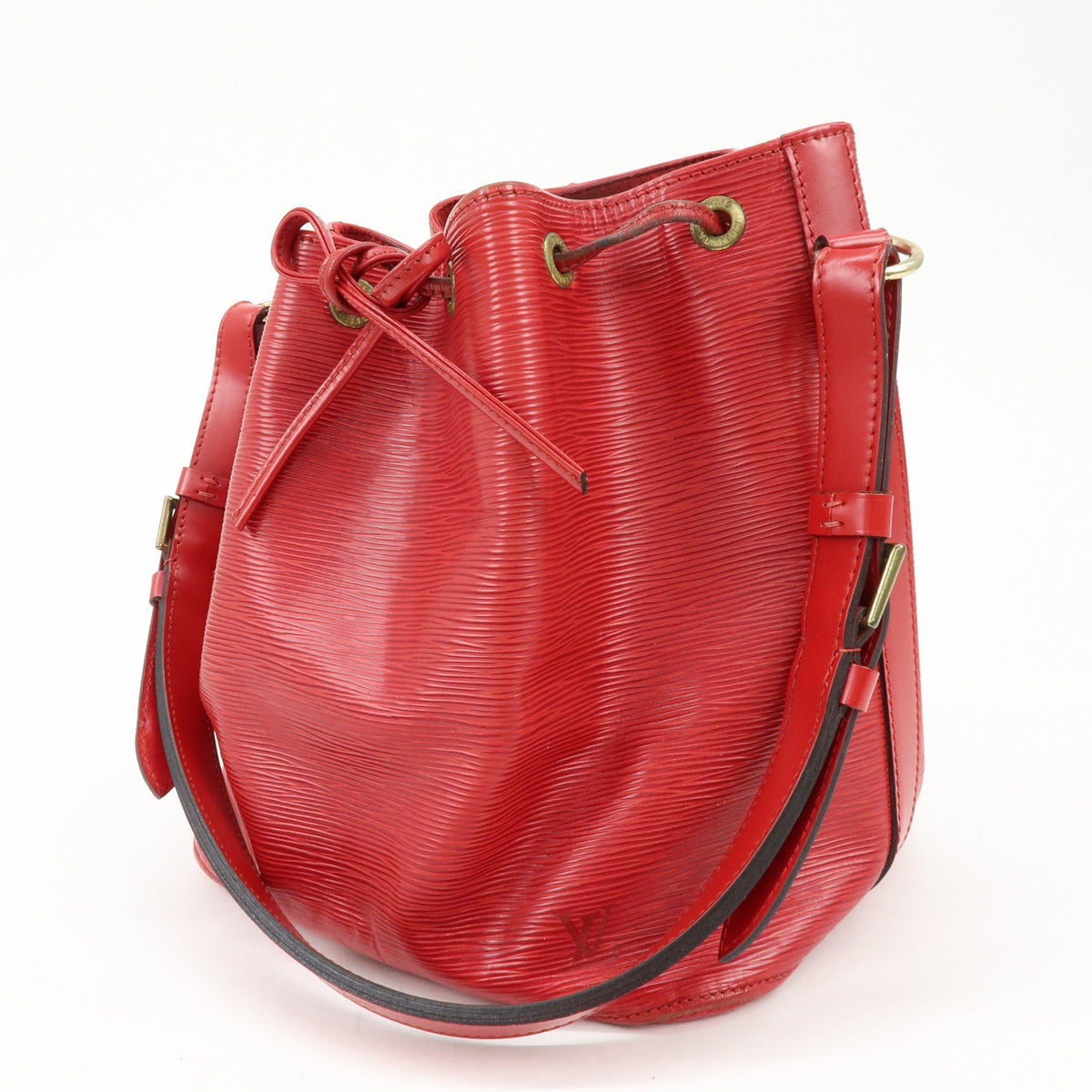 Louis Vuitton Petit Noe Epi Leather Red Leather Handbag (Pre-Owned)