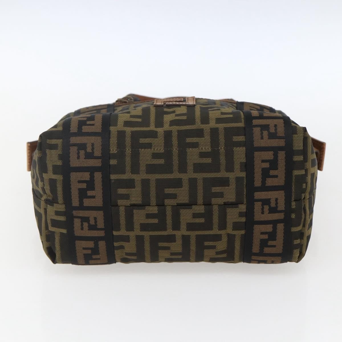 Fendi Vintage Ff Zip Zucca Canvas Brown Canvas Tote Bag Bag (Pre-Owned)