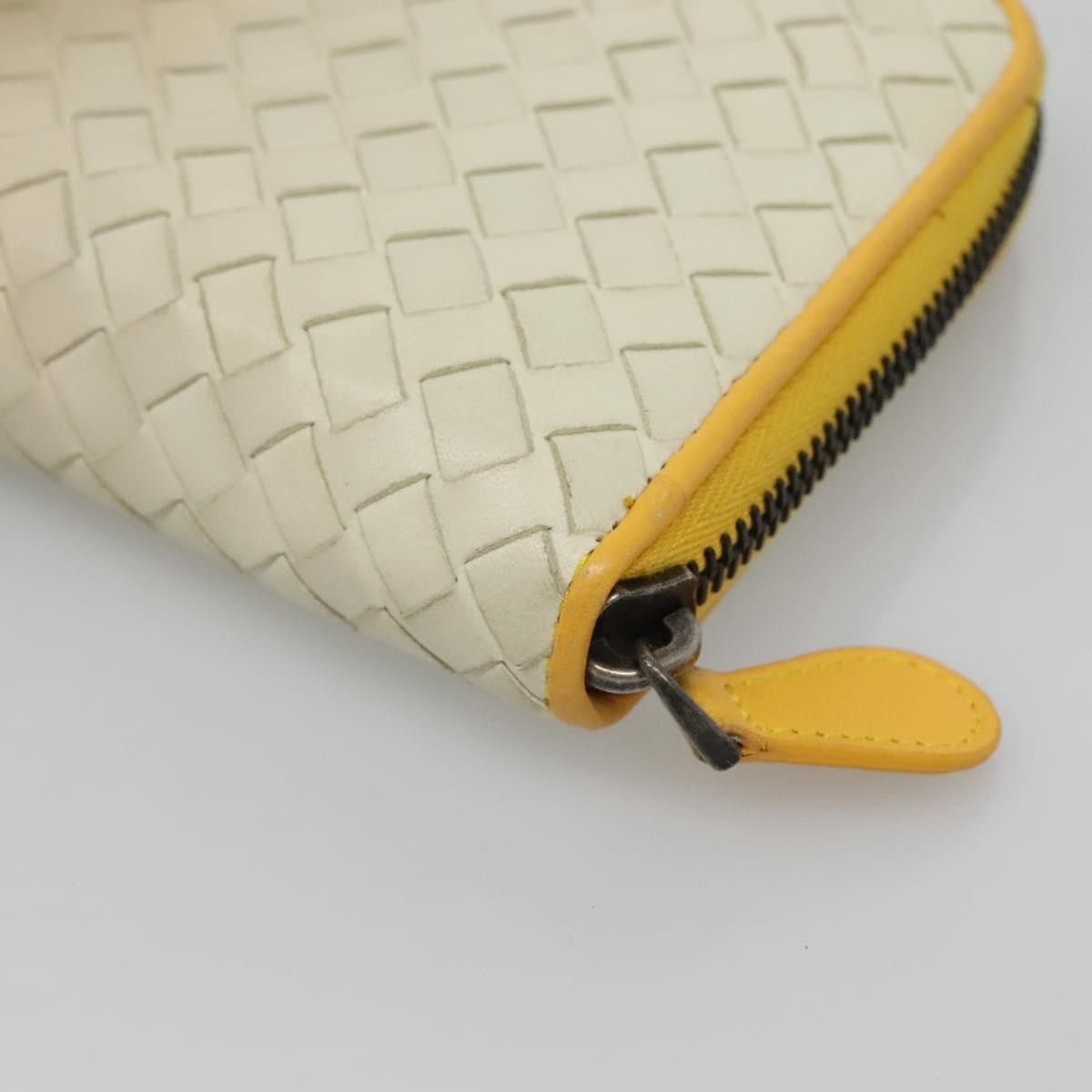Bottega Veneta Intrecciato Long Zip Leather Beige Leather Wallets Accessory (Pre-Owned)