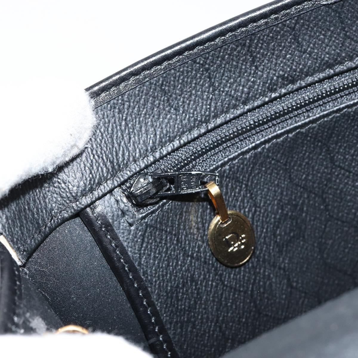 Christian Dior Vintage Honeycomb Flap Coated Canvas Black Canvas Shoulder Bag Bag (Pre-Owned)