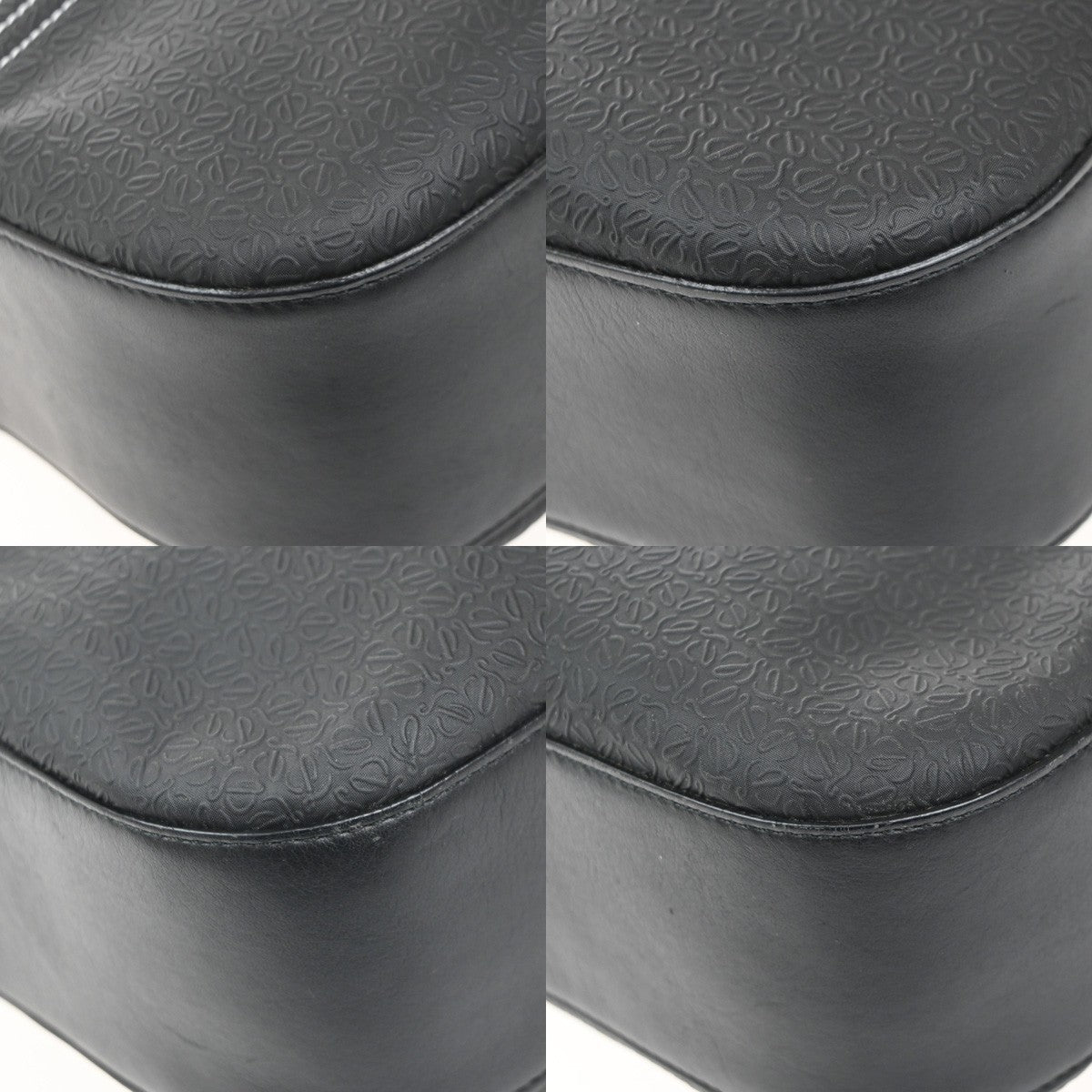 Loewe Anagram Leather Black Pvc Shoulder Bag Bag (Pre-Owned)