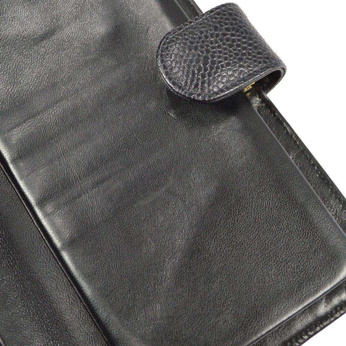Chanel Timeless Cc French Caviar Black Leather Wallets Accessory (Pre-Owned)