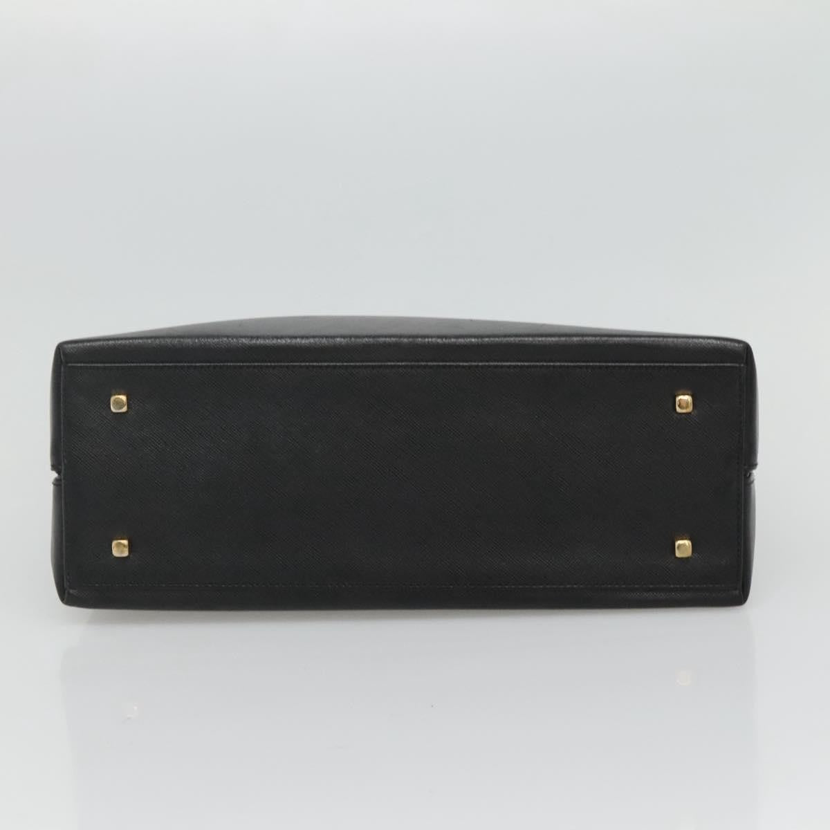 Salvatore Ferragamo Gancini Convertible Top Handle Leather Black Leather Handbag (Pre-Owned)