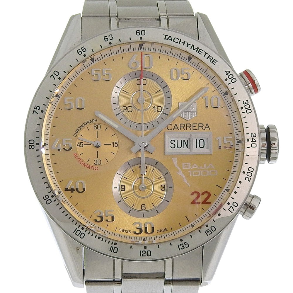 Tag Heuer Carrera Calibre 16 Chronograph Day Date Automatic Stainless Steel Watch (Pre-Owned)