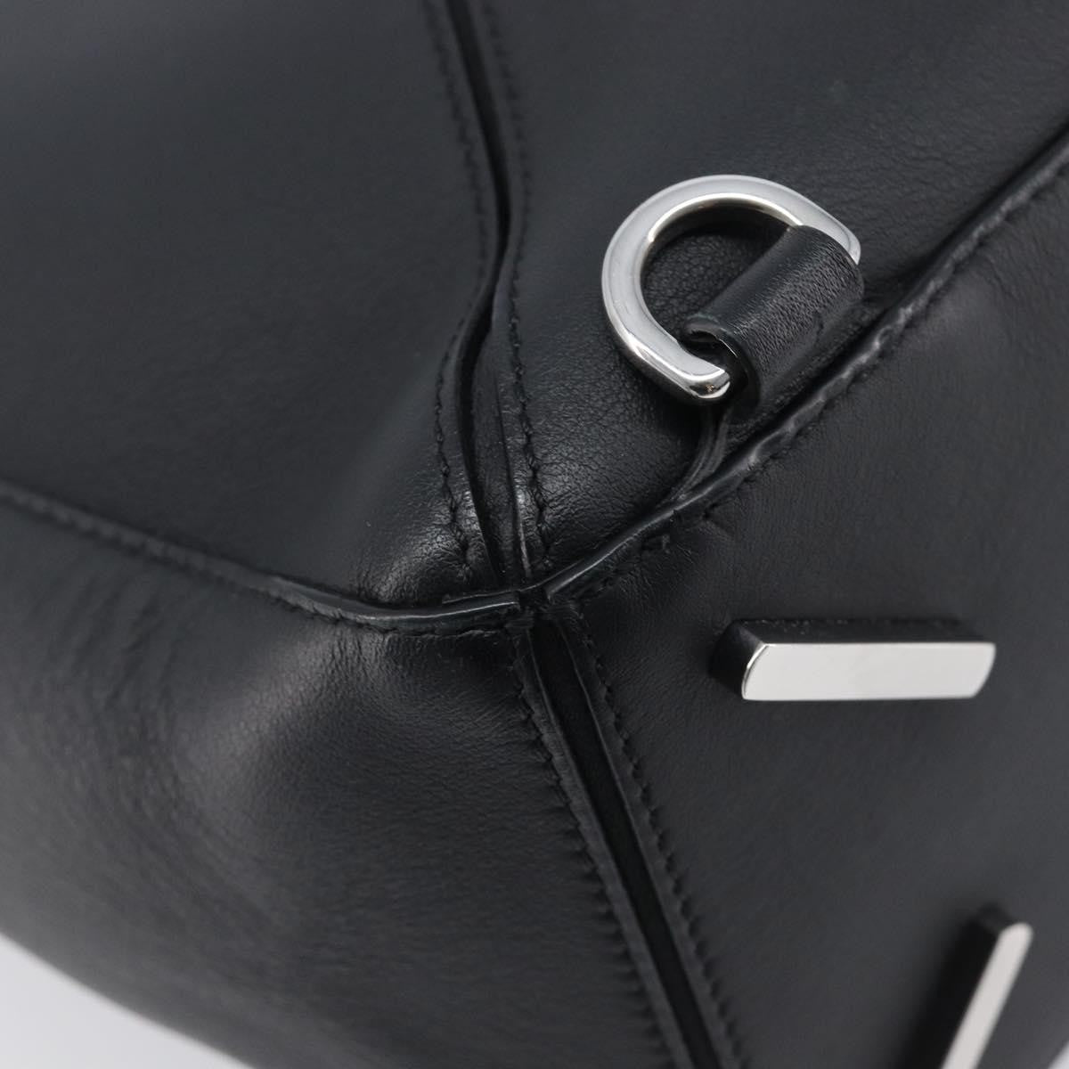 Loewe Puzzle Leather Black Leather Handbag (Pre-Owned)