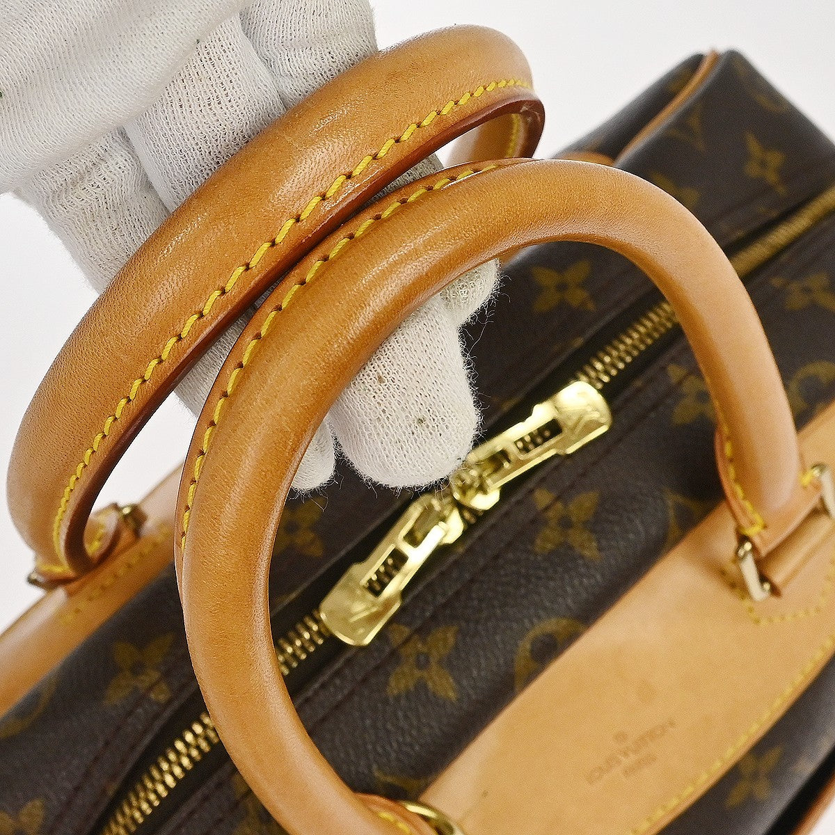 Louis Vuitton Deauville Monogram Canvas Brown Canvas Handbag (Pre-Owned)