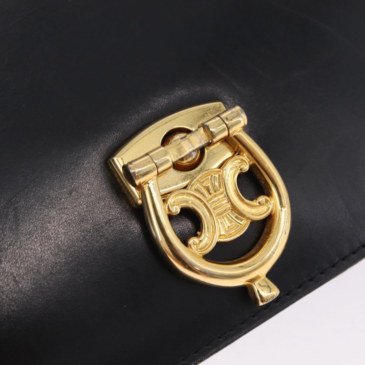 Celine Handbag Leather Black Leather Handbag (Pre-Owned)