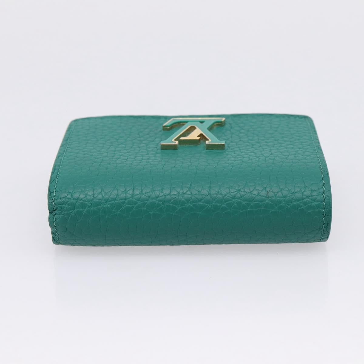 Louis Vuitton Capucines Leather Green Leather Wallets Accessory (Pre-Owned)