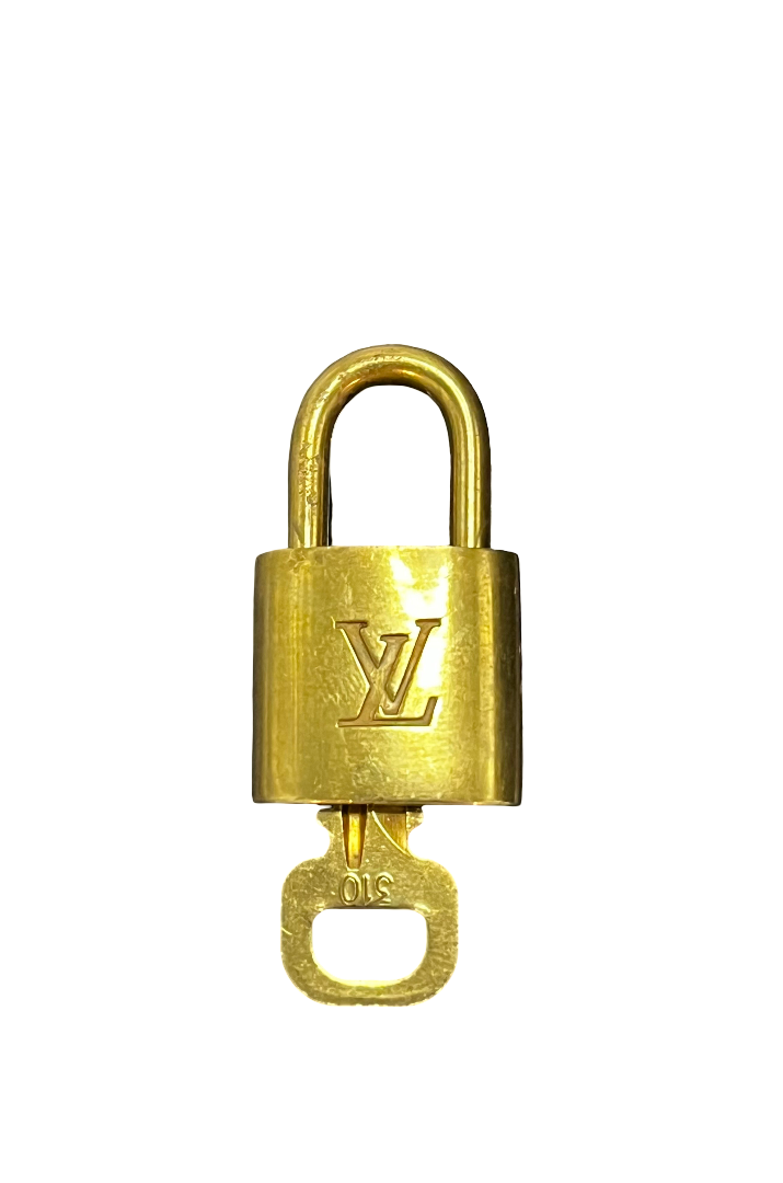 Louis Vuitton Padlock And Key Logo Metal Gold Metal Charms And Keychains Accessory (Pre-Owned)