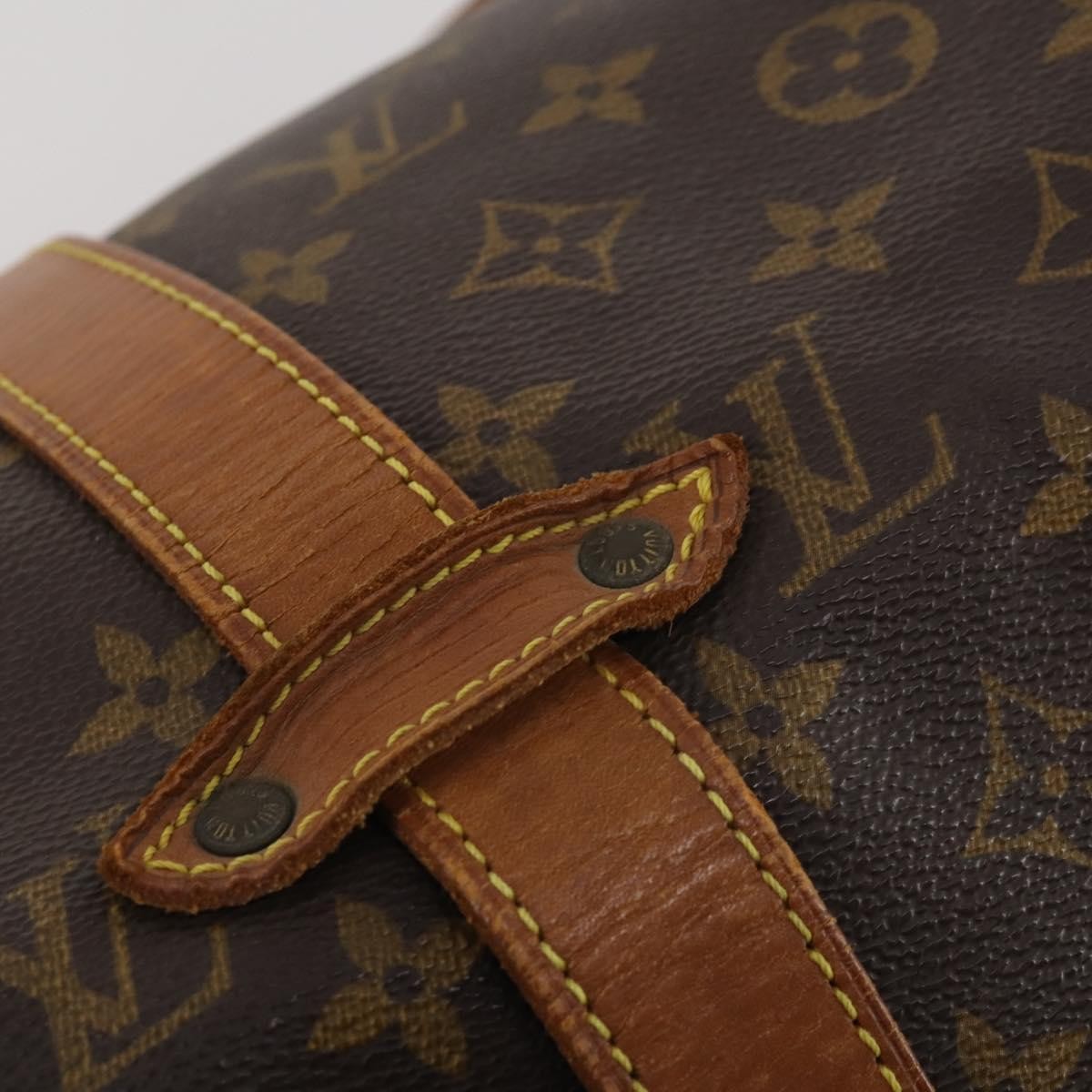 Louis Vuitton Saumur Monogram Canvas Brown Canvas Handbag (Pre-Owned)