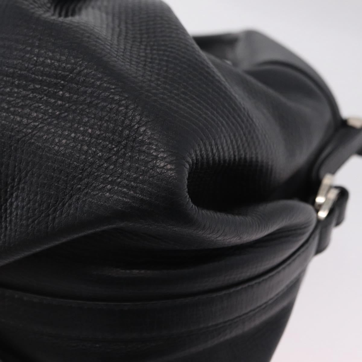 Bvlgari Chandra Hobo Leather Black Leather Shoulder Bag Bag (Pre-Owned)