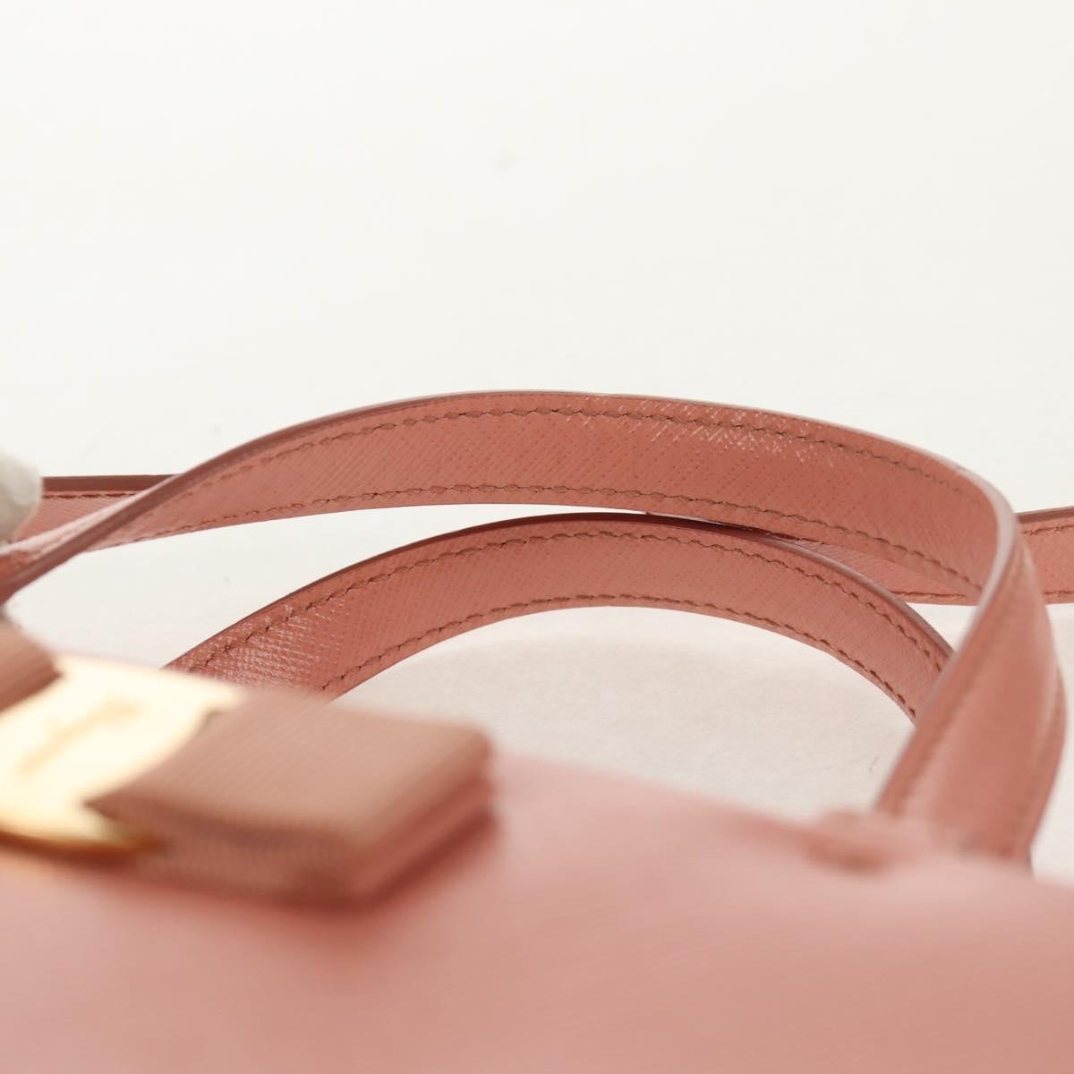 Salvatore Ferragamo Vala Leather Pink Leather Handbag (Pre-Owned)