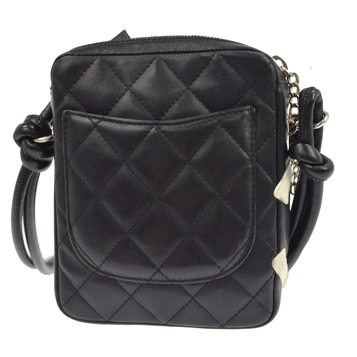 Chanel Cambon Quilted Leather Black Leather Crossbody Bag Bag (Pre-Owned)