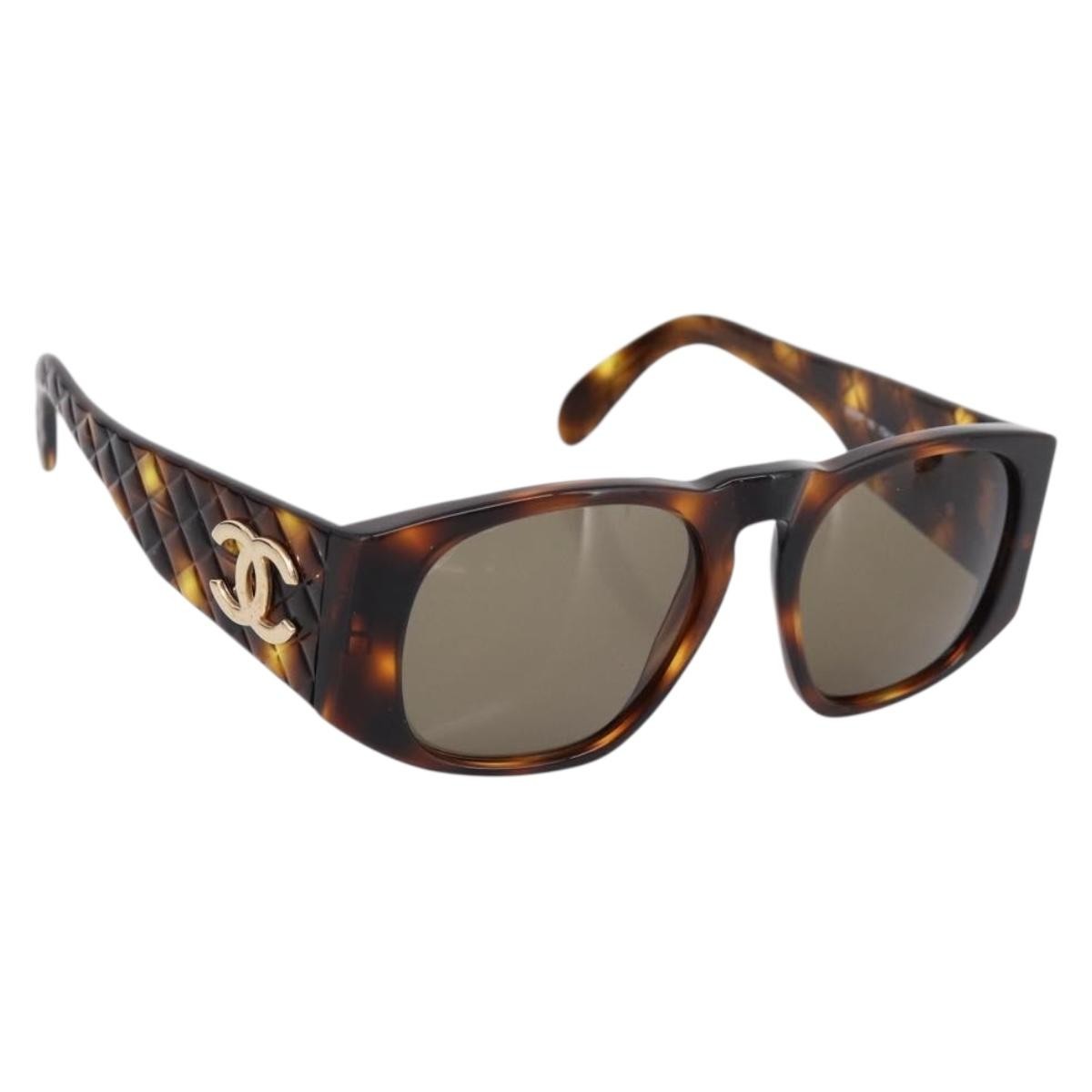 Chanel Logo Cc Plastic Brown Plastic Sunglasse Accessory (Pre-Owned)