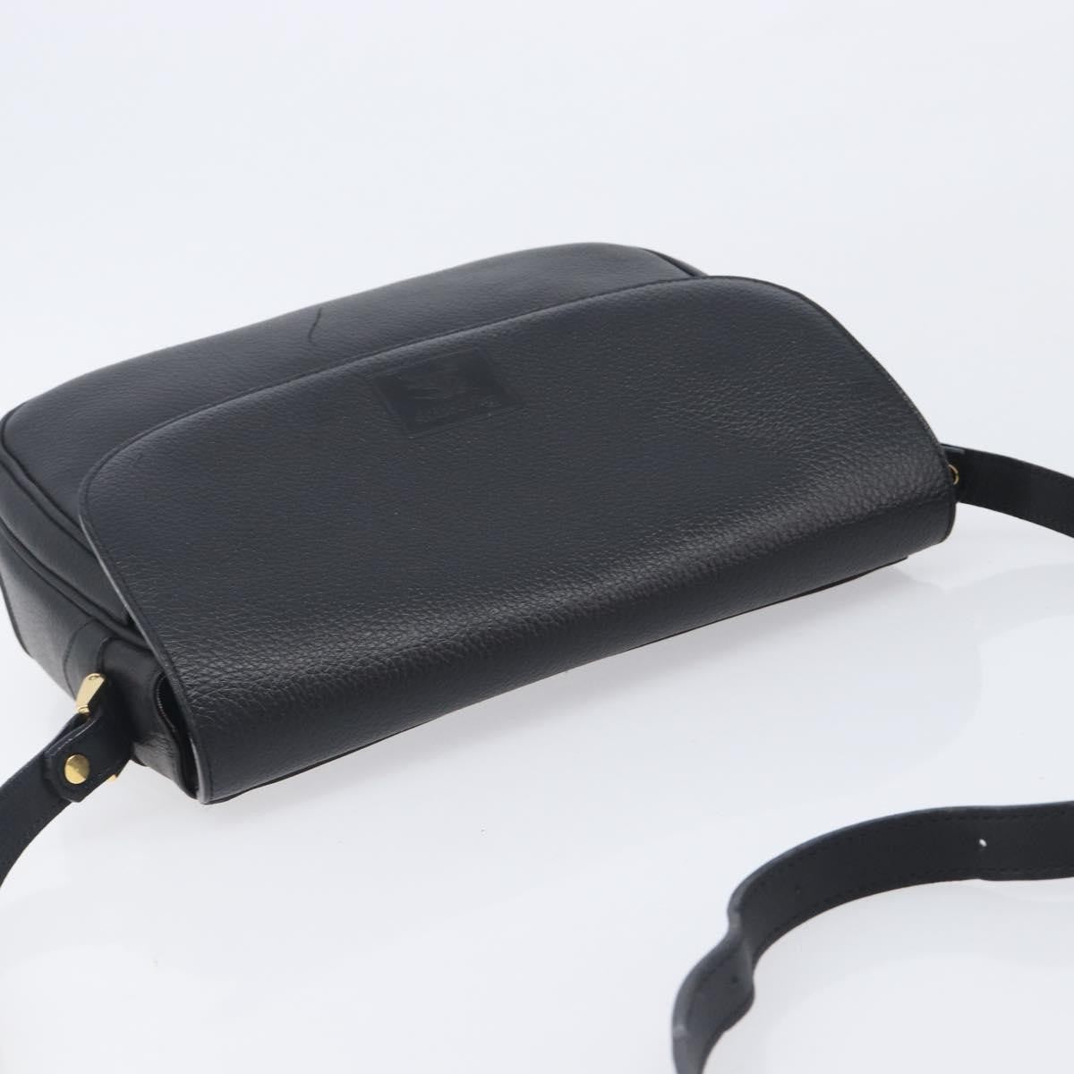 Burberry Shoulder Leather Black Leather Shoulder Bag Bag (Pre-Owned)