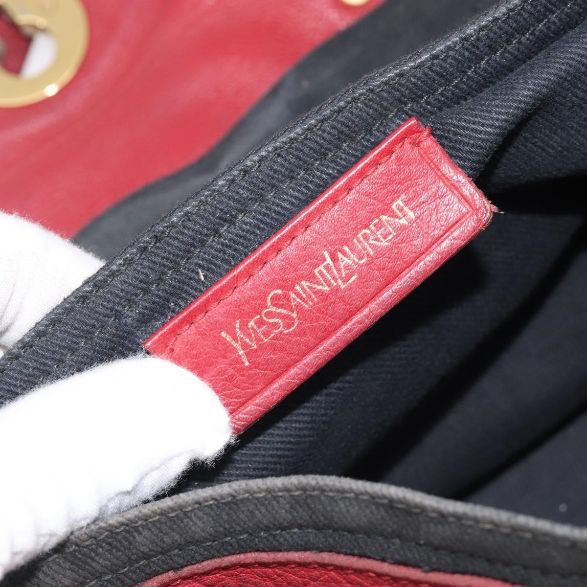 Saint Laurent Muse Two Leather Red Leather Handbag (Pre-Owned)