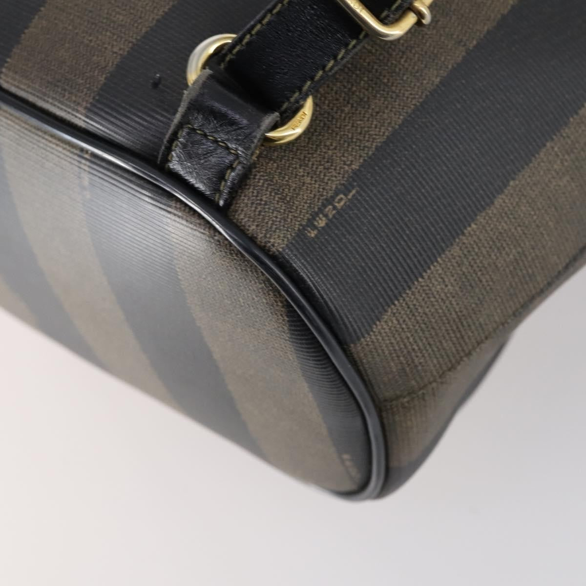 Fendi Pequin Front Pocket Coated Canvas Brown Pvc Backpack Bag (Pre-Owned)