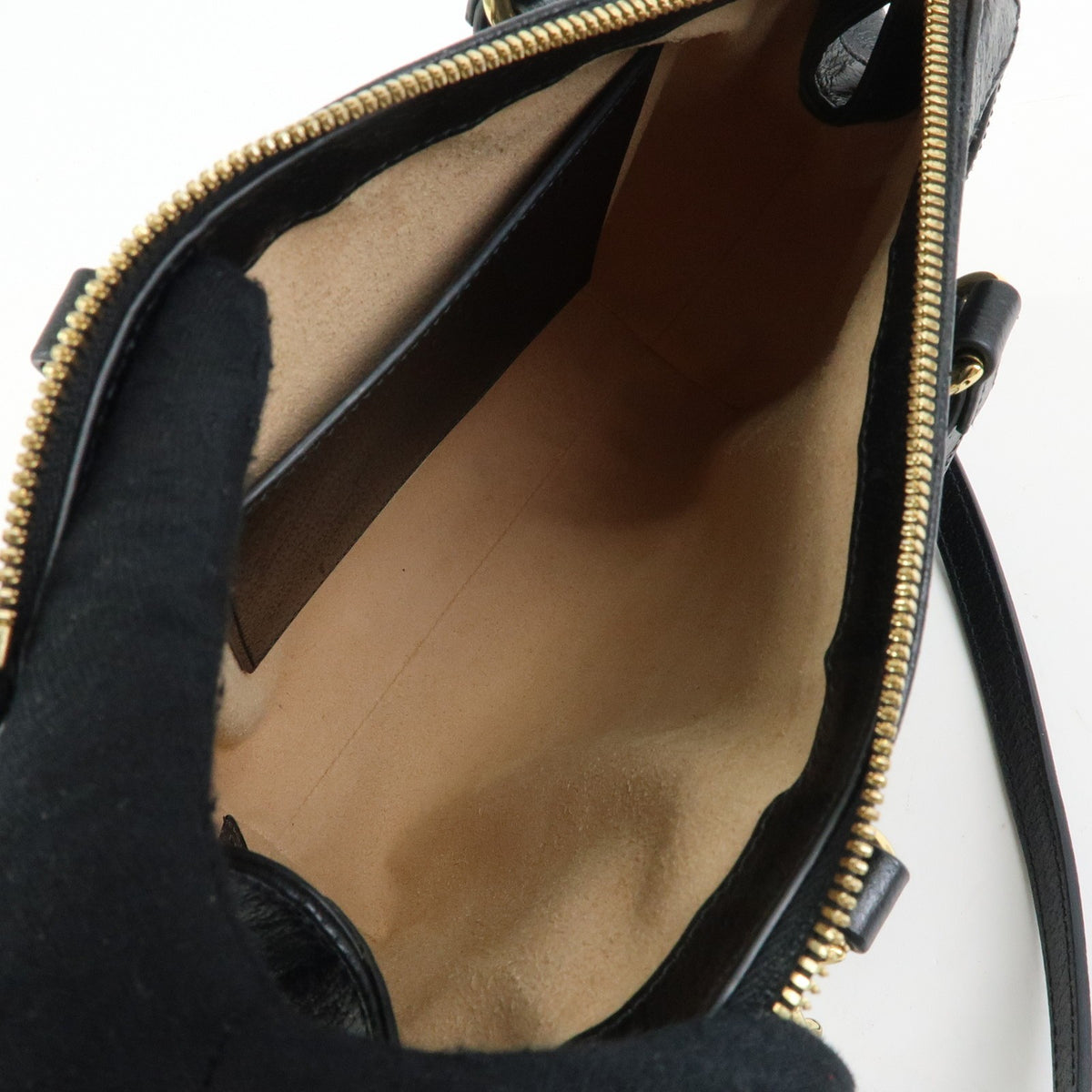 Gucci Ophidia Top Handle Leather Black Leather Tote Bag Bag (Pre-Owned)