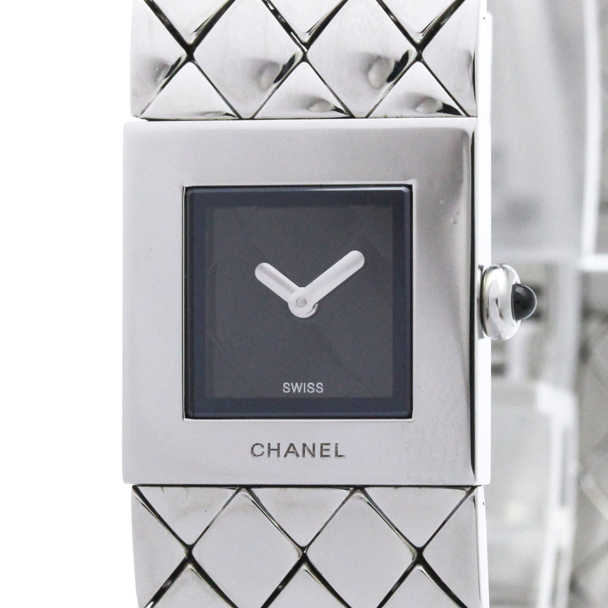 Chanel Matelasse Quartz Stainless Steel Watch (Pre-Owned)