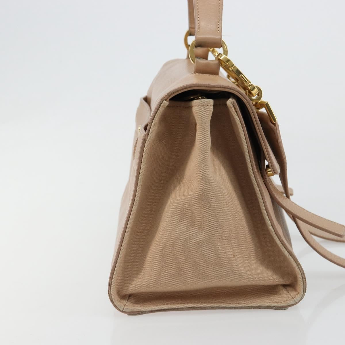 Saint Laurent Muse Two Leather Beige Leather Handbag (Pre-Owned)