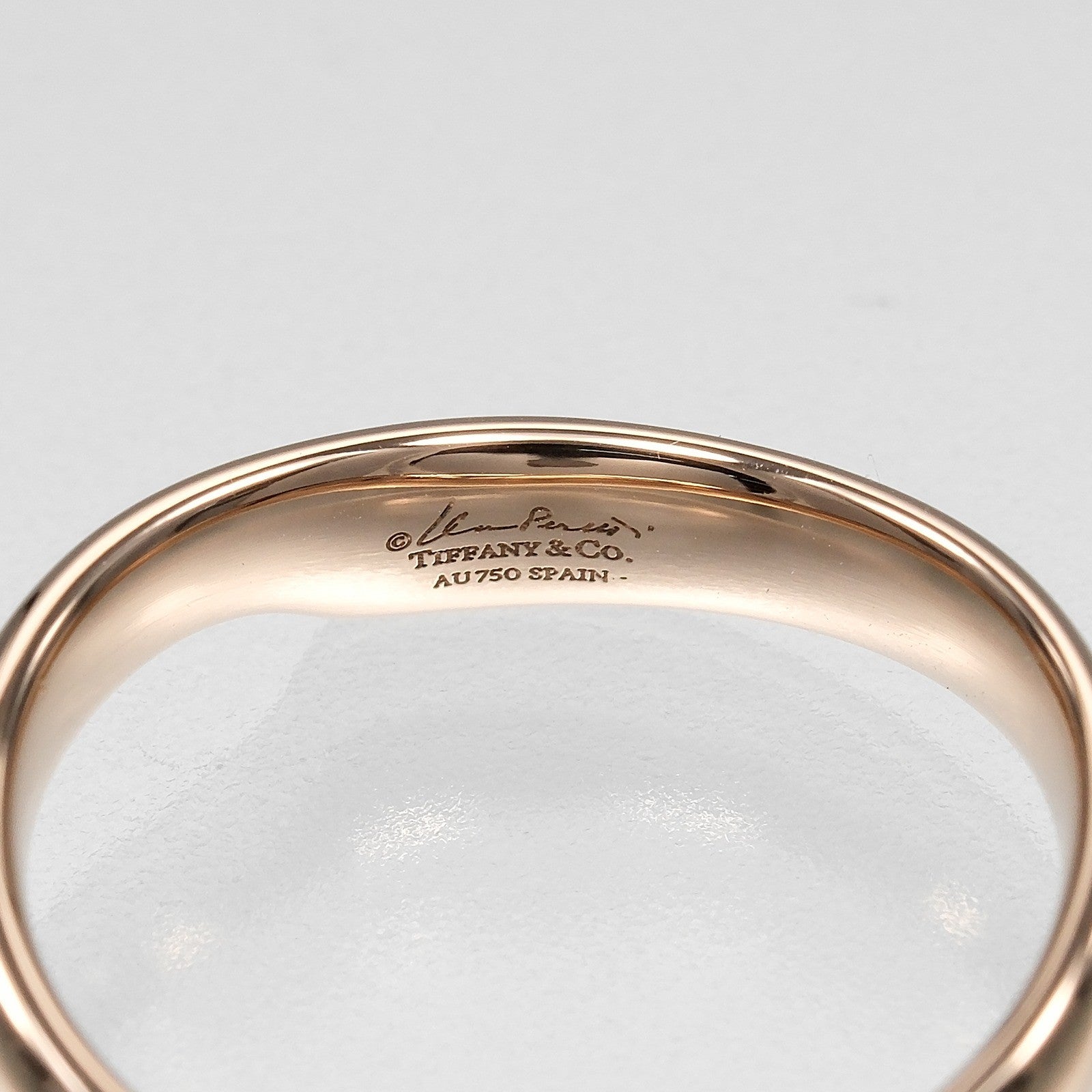 Tiffany & Co. Elsa Peretti Band Rose Gold With Diamonds Gold Pink_Gold Ring Jewelry (Pre-Owned)