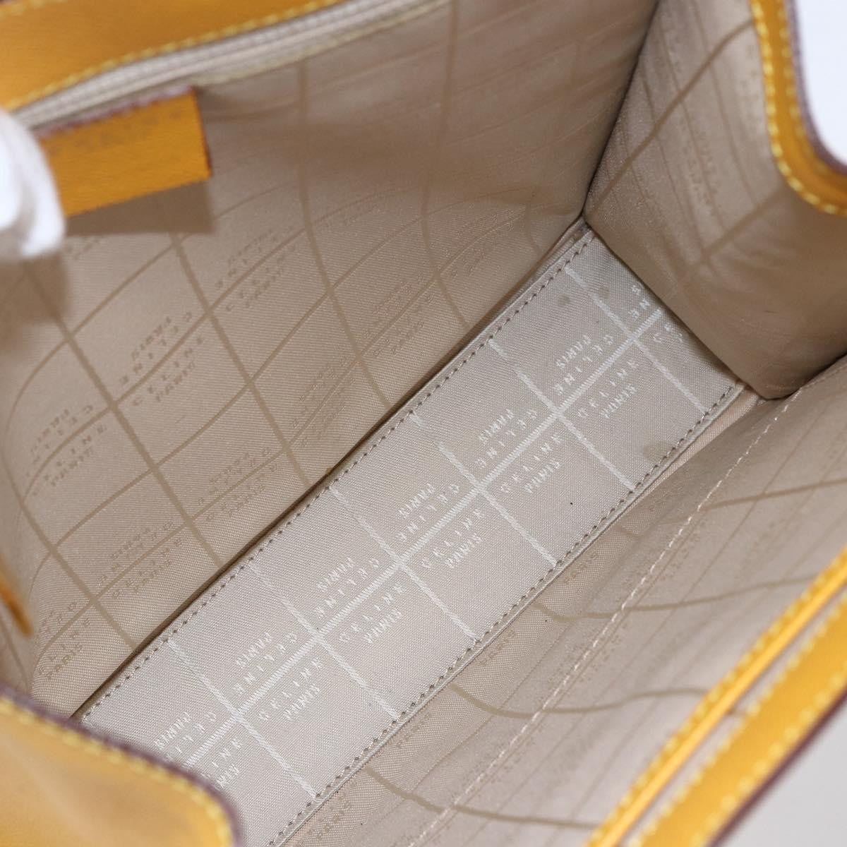 Celine Vintage Leather Yellow Leather Shoulder Bag Bag (Pre-Owned)