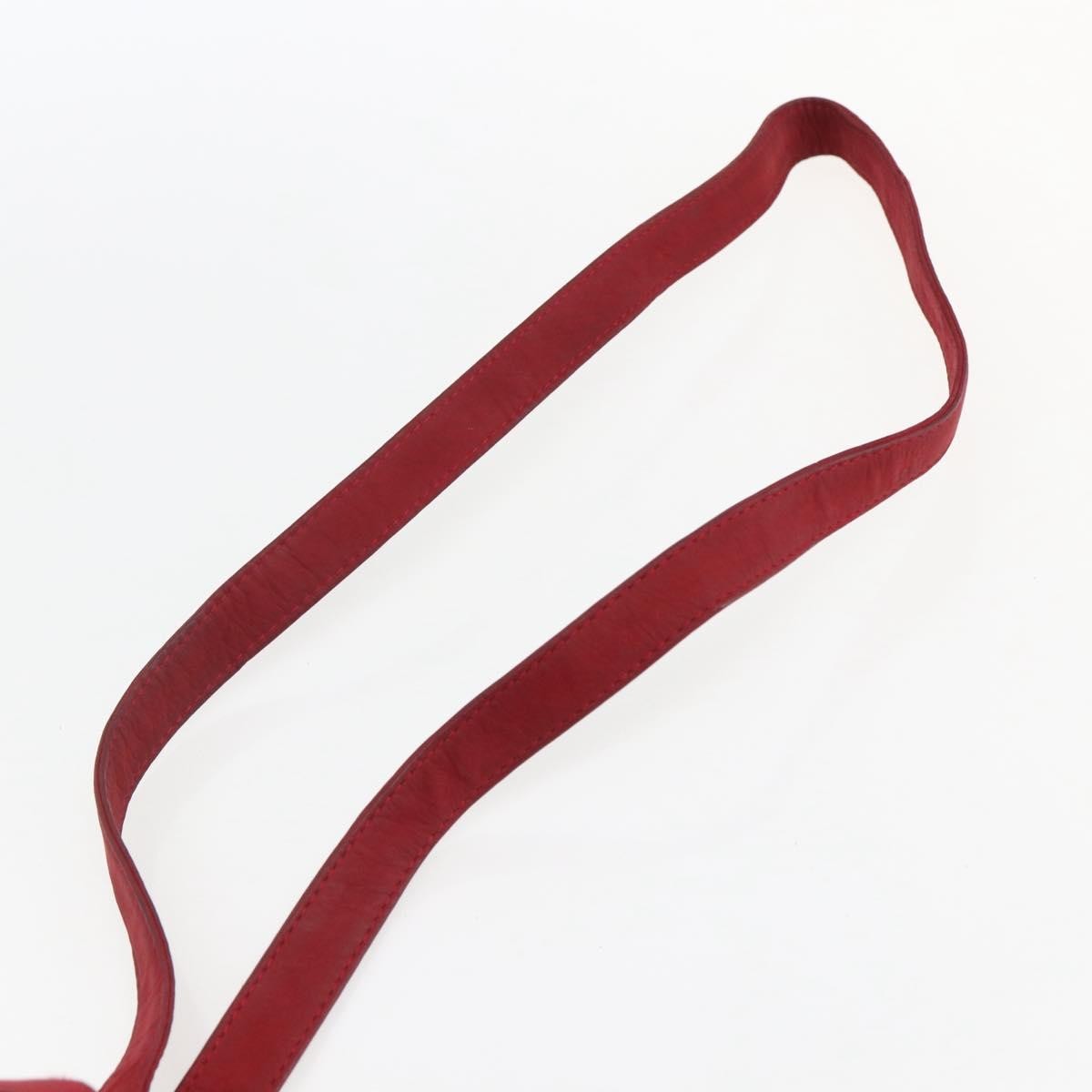 Loewe Anagram Leather Red Suede Shoulder Bag Bag (Pre-Owned)