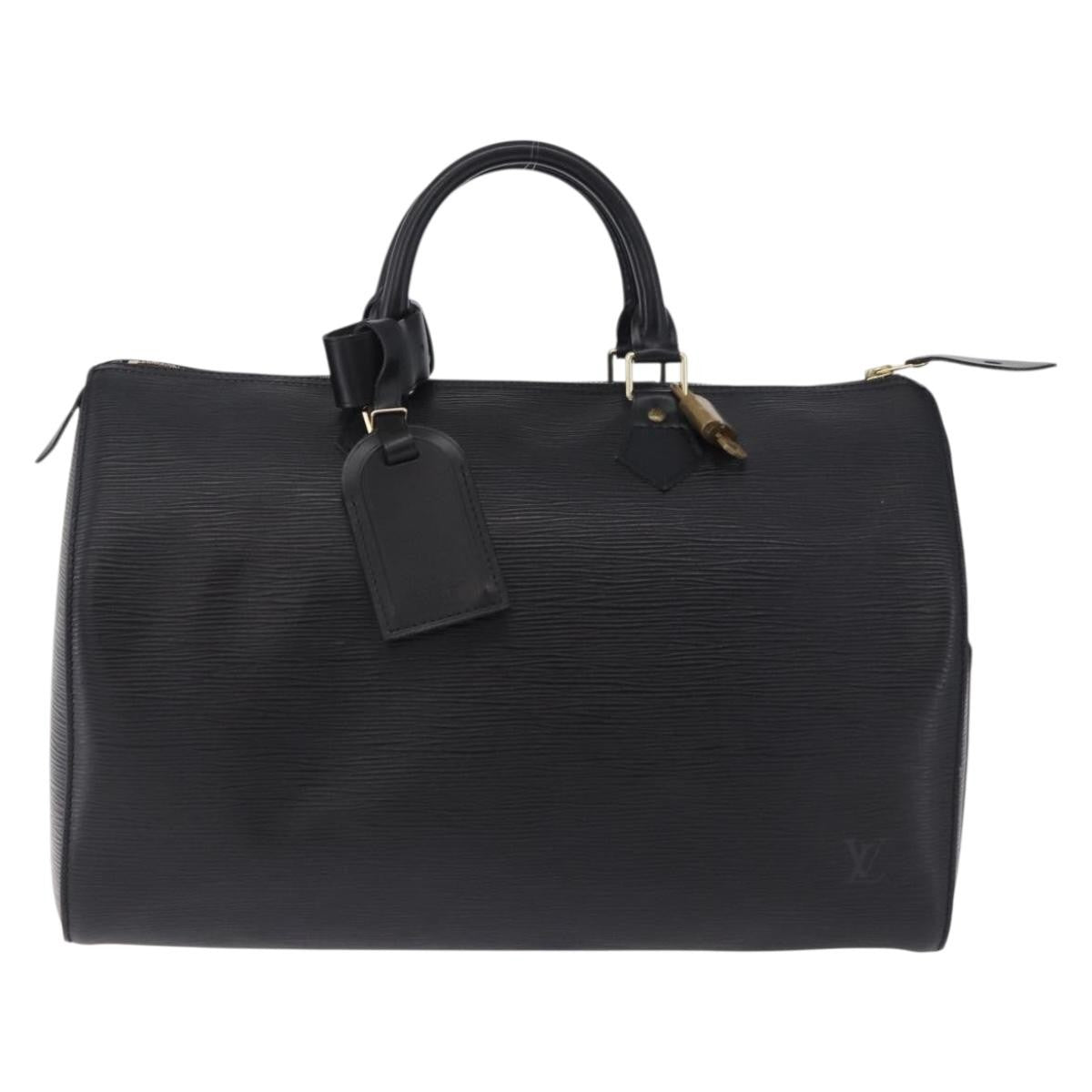 Louis Vuitton Speedy Epi Leather Black Leather Handbag (Pre-Owned)