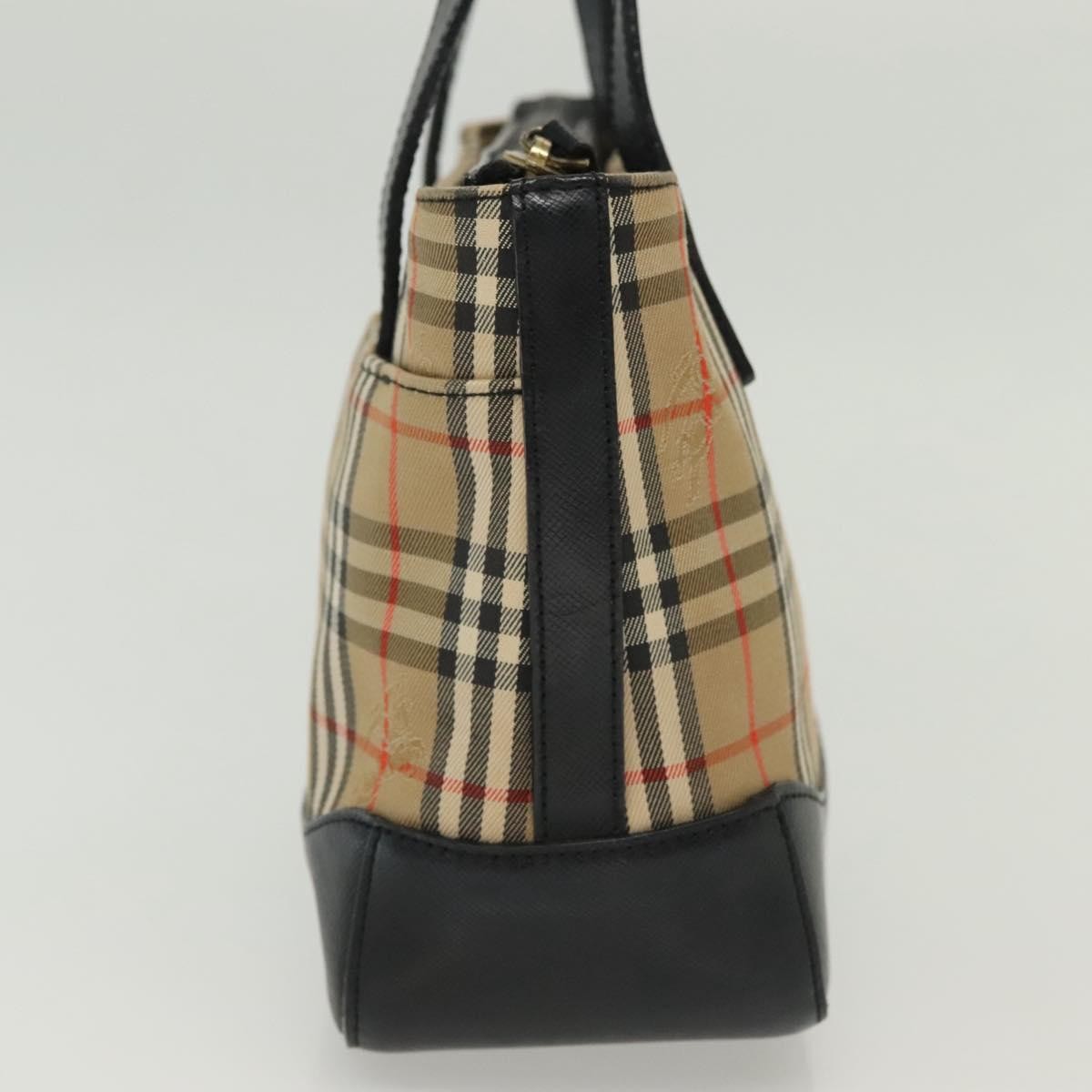 Burberry Nova Check Pattern Beige Canvas Bag (Pre-Owned)