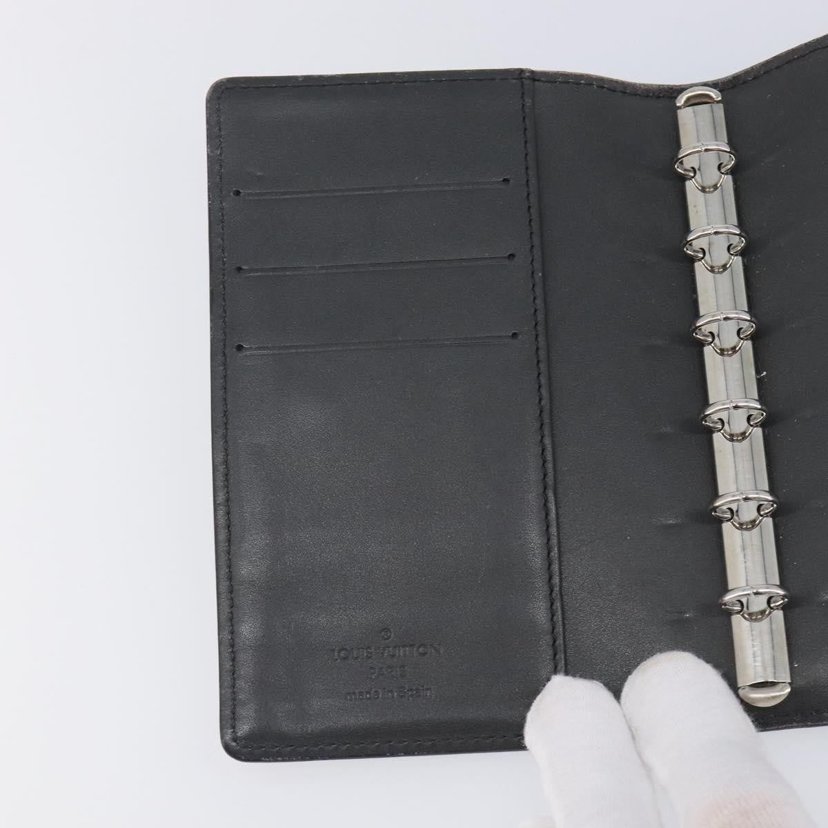 Louis Vuitton Agenda Cover Patent Leather Black Canvas Wallets Accessory (Pre-Owned)