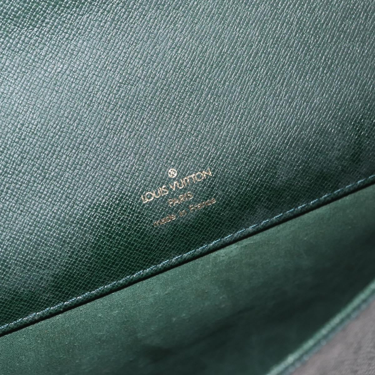 Louis Vuitton Robusto Taiga Green Leather Briefcase Bag (Pre-Owned)