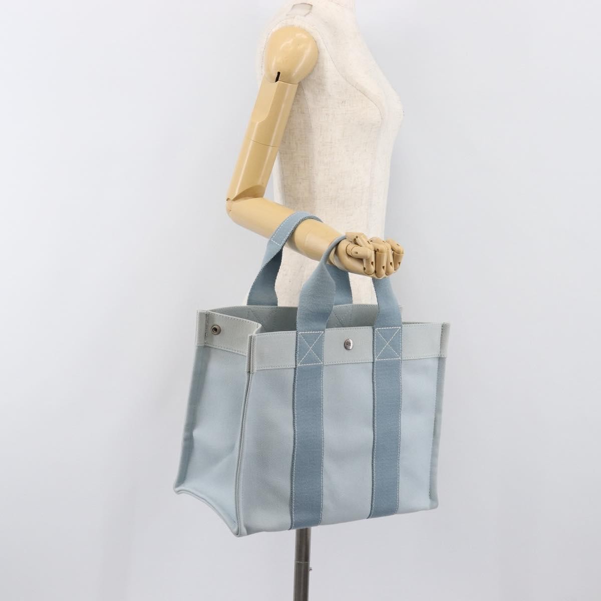 Hermes Bora Bora Toile Blue Canvas Tote Bag Bag (Pre-Owned)