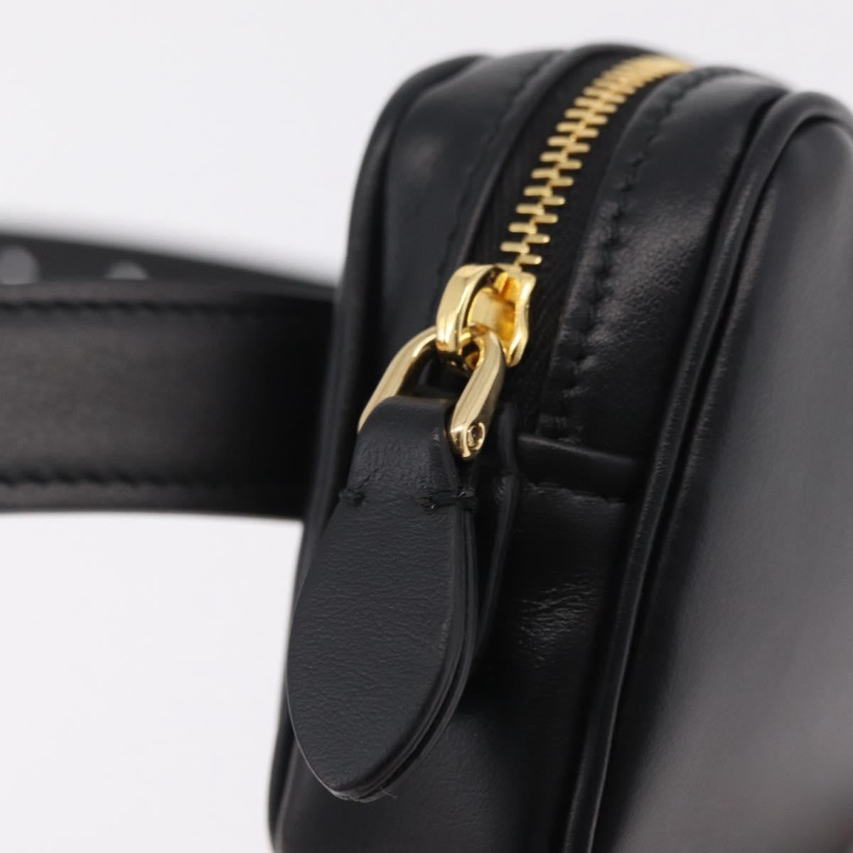 Miu Miu Arcadie Camera Leather Black Leather Handbag (Pre-Owned)