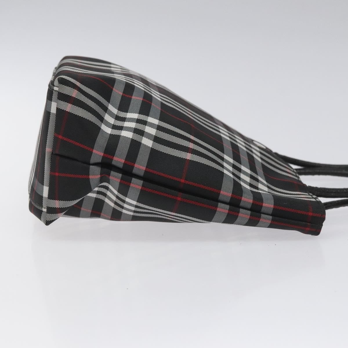 Burberry Nova Check Tote Nylon Black Nylon Handbag (Pre-Owned)