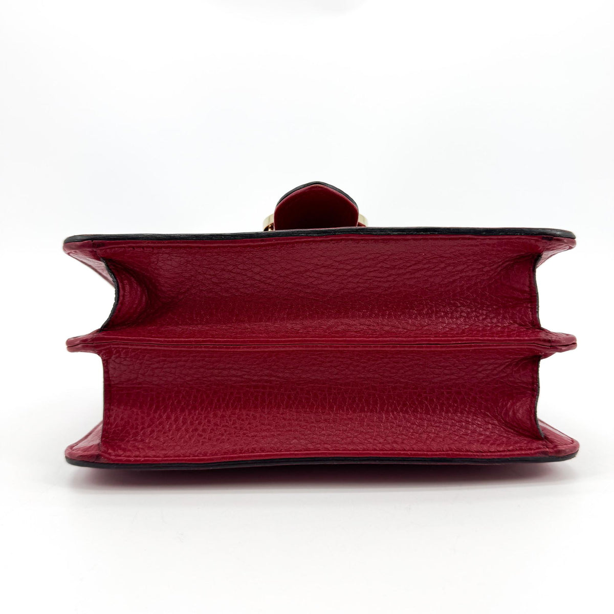 Gucci Interlocking Leather Red Leather Shoulder Bag Bag (Pre-Owned)