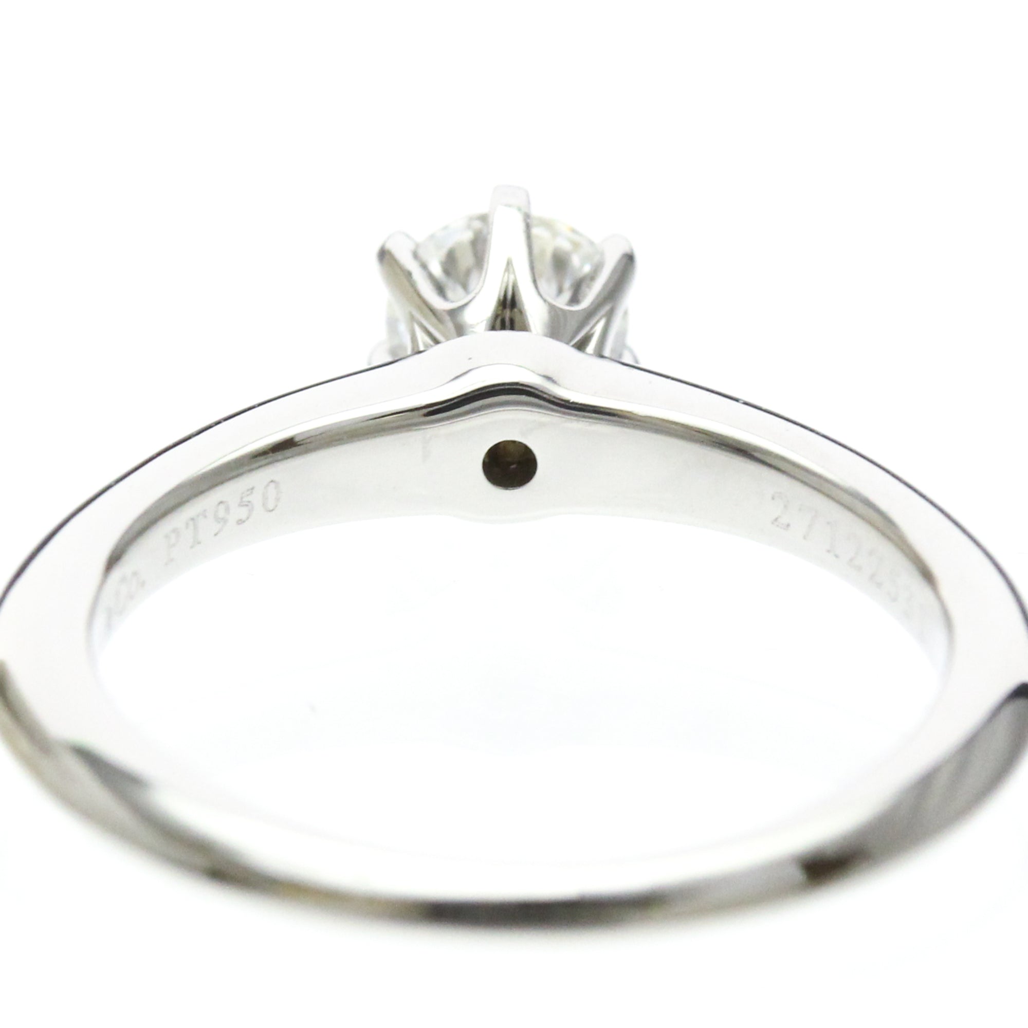 Tiffany & Co. Tiffany Setting Solitaire Platinum With Diamond Silver Platinum Ring Jewelry (Pre-Owned)