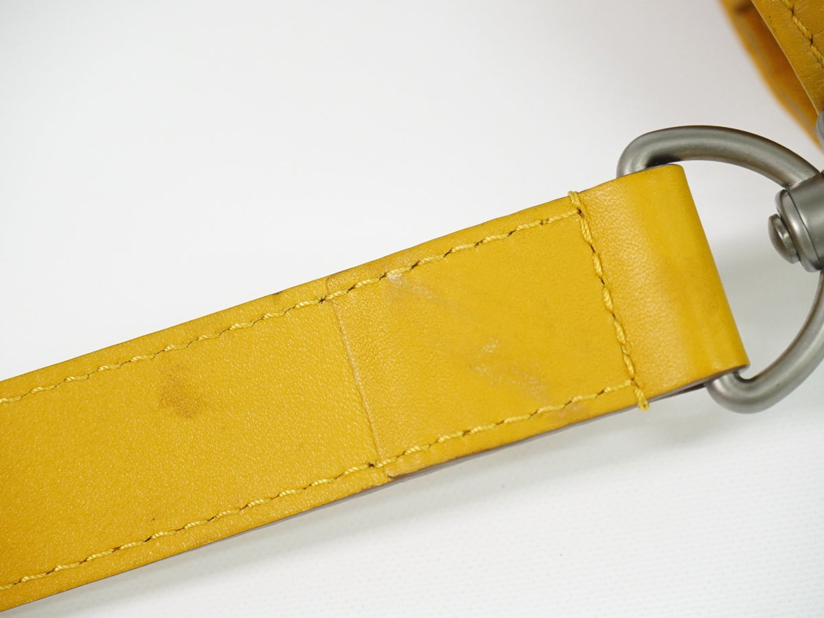 Louis Vuitton Tadao Damier Infini Leather Yellow Leather Handbag (Pre-Owned)