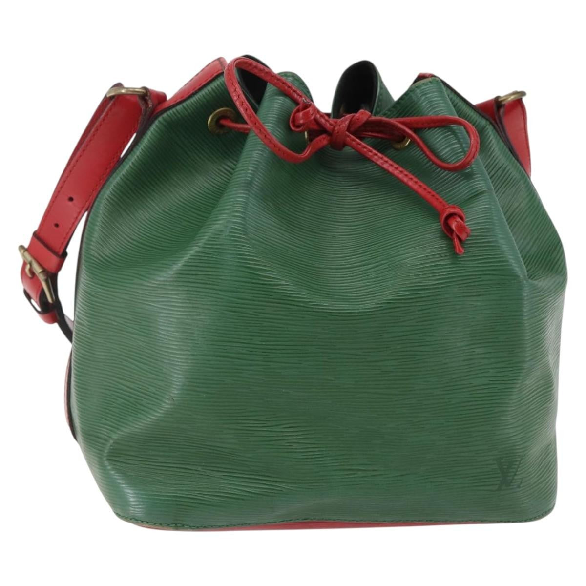 Louis Vuitton Bicolor Petit Noe Epi Leather Green Leather Bag (Pre-Owned)