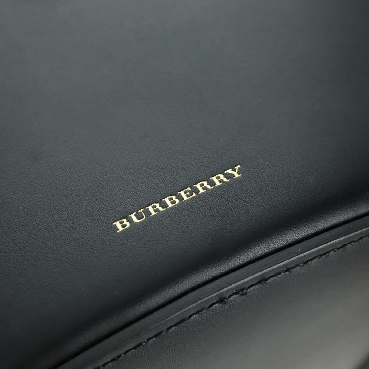 Burberry Supple Bucket Leather Black Leather Handbag (Pre-Owned)