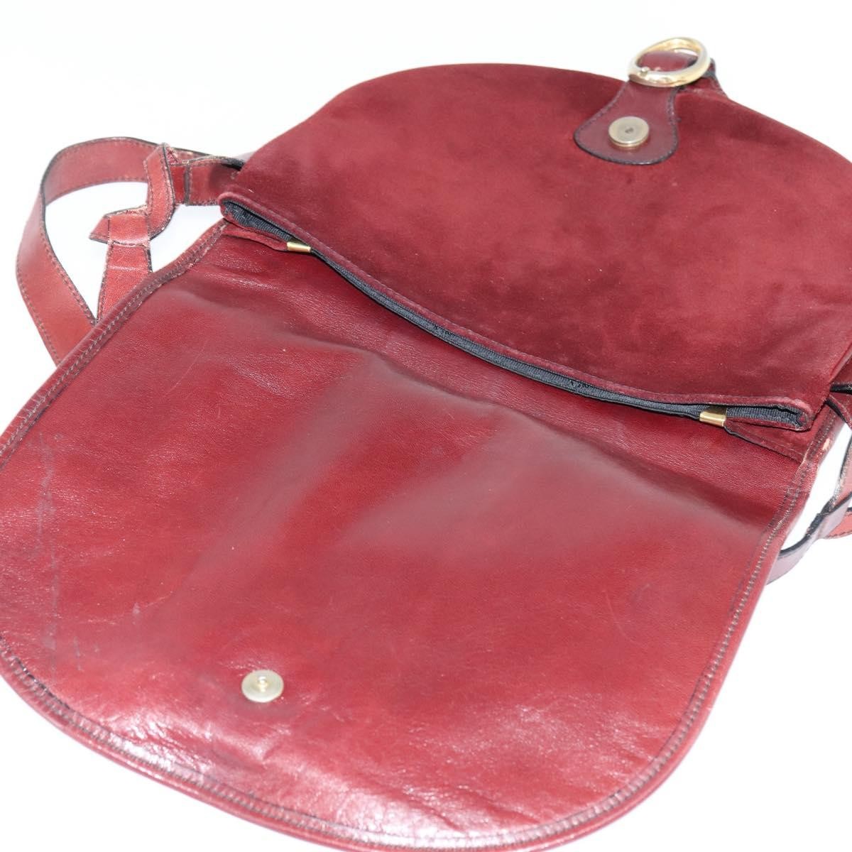 Balenciaga Shoulder Suede Burgundy Suede Shoulder Bag Bag (Pre-Owned)
