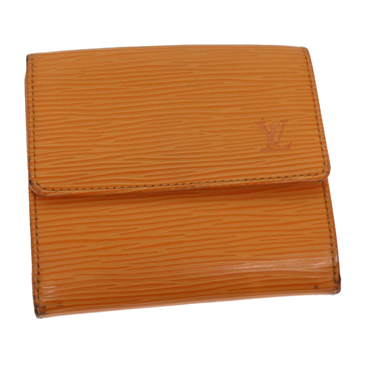 Louis Vuitton Compact Porte Tresor International Epi Leather Orange Leather Wallets Accessory (Pre-Owned)