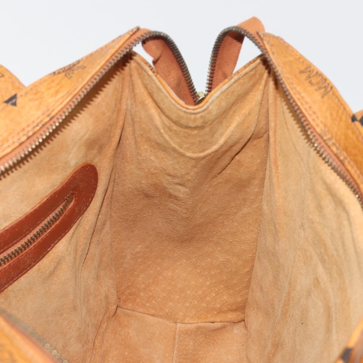 MCM Visetos Leather Brown Leather Shoulder Bag Bag (Pre-Owned)