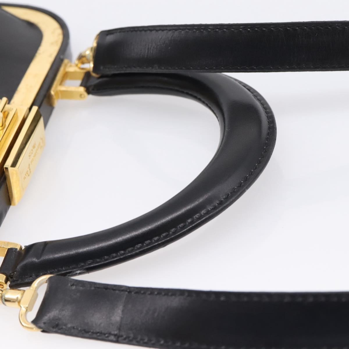 Christian Dior Shoulder Leather Black Leather Shoulder Bag Bag (Pre-Owned)