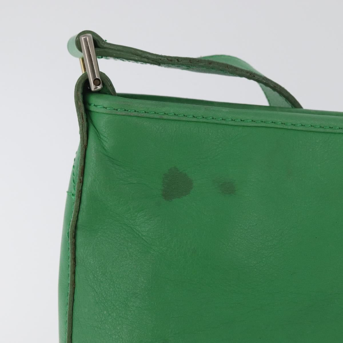 Celine Vintage Leather Green Leather Shoulder Bag Bag (Pre-Owned)