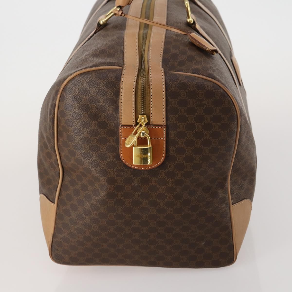 Celine Vintage Canvas Brown Canvas Travel Bag Bag (Pre-Owned)