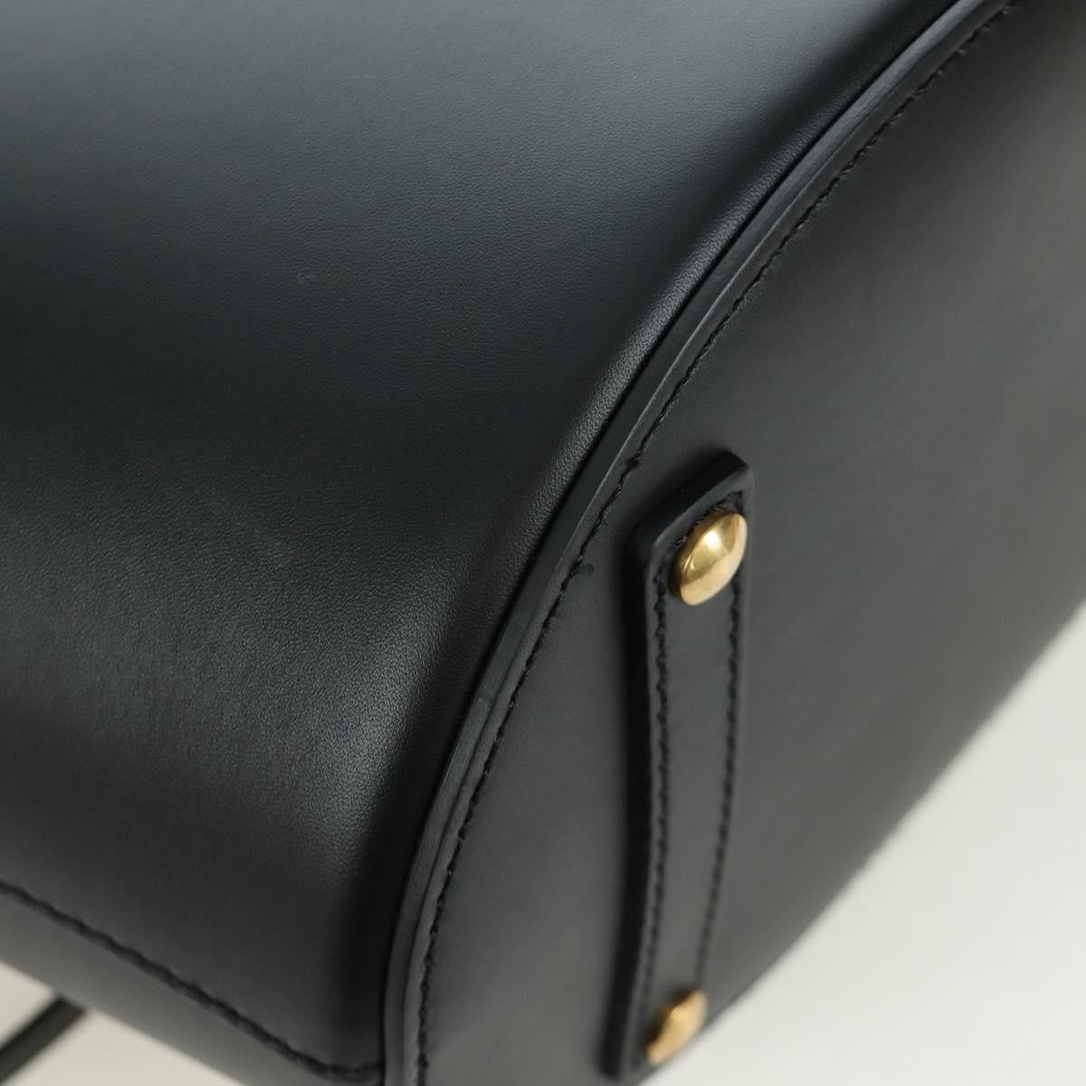 Burberry Supple Bucket Leather Black Leather Handbag (Pre-Owned)