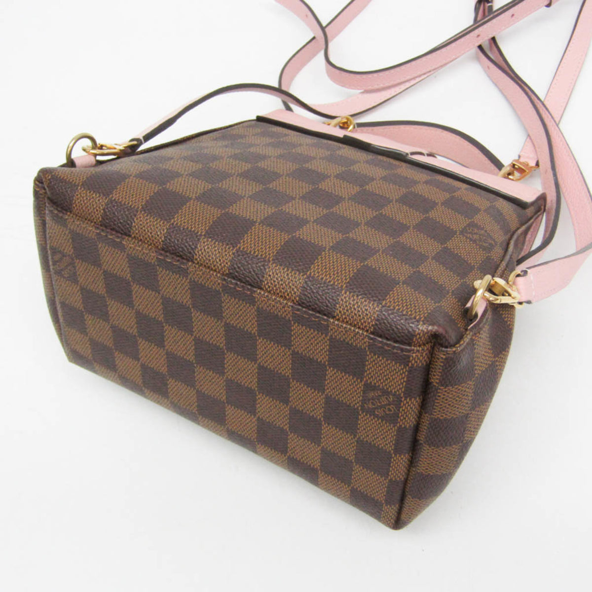 Louis Vuitton Clapton Damier And Leather Brown Canvas Backpack Bag (Pre-Owned)