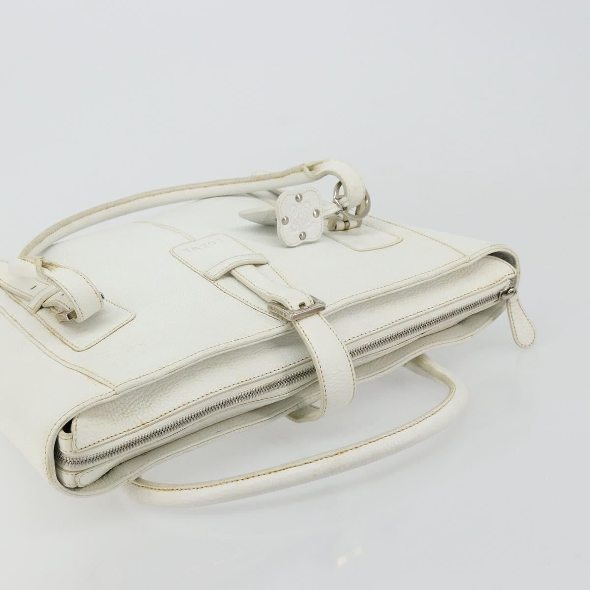 Loewe Senda Leather White Leather Handbag (Pre-Owned)