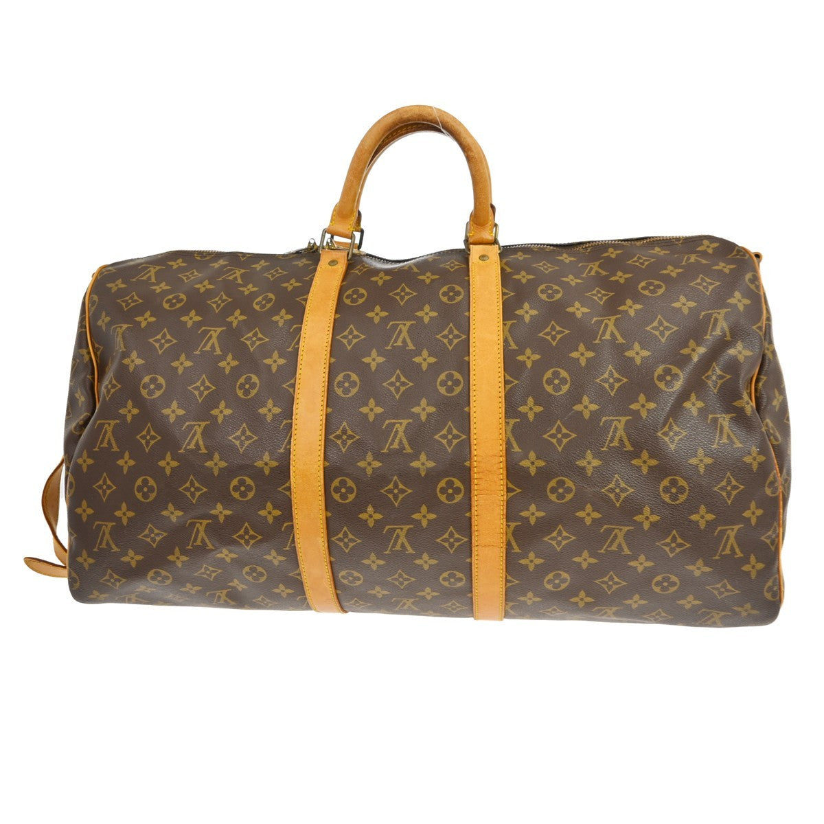 Louis Vuitton Keepall Bandouliere Monogram Canvas Brown Canvas Travel Bag Bag (Pre-Owned)